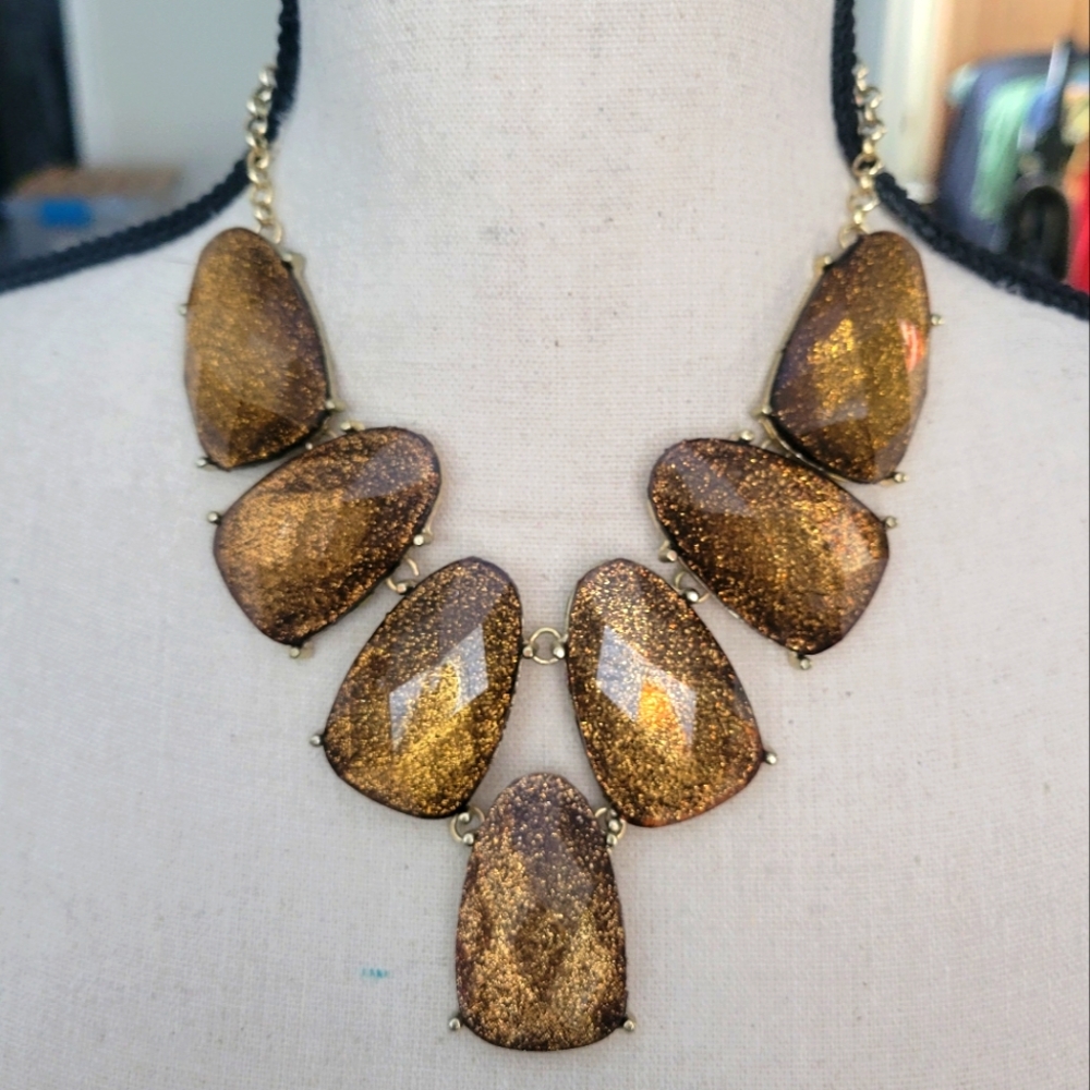 Icing Gold Statement Necklace.
